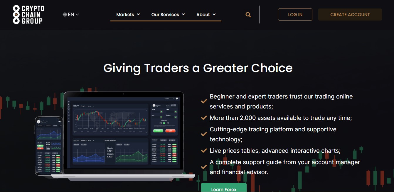 Crypto Chain Group website